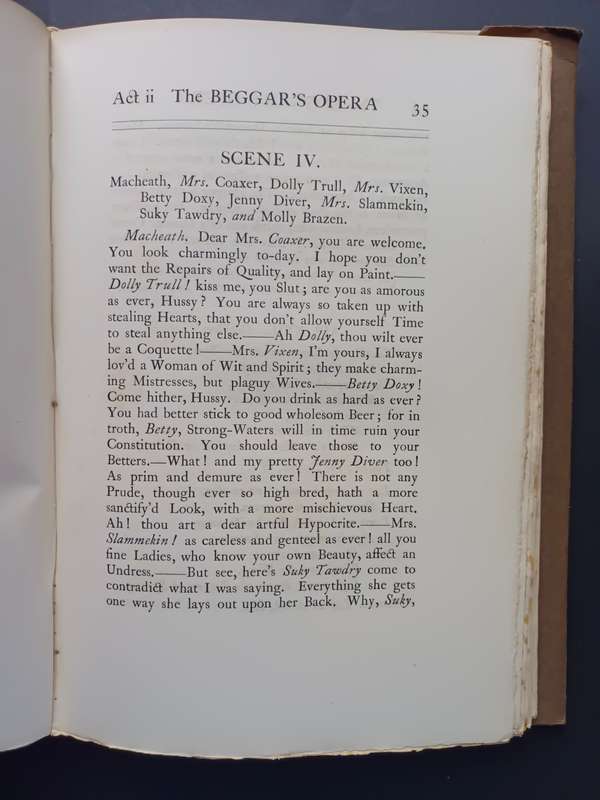 THE BEGGAR`S OPERA by John Gay (Limited edition)