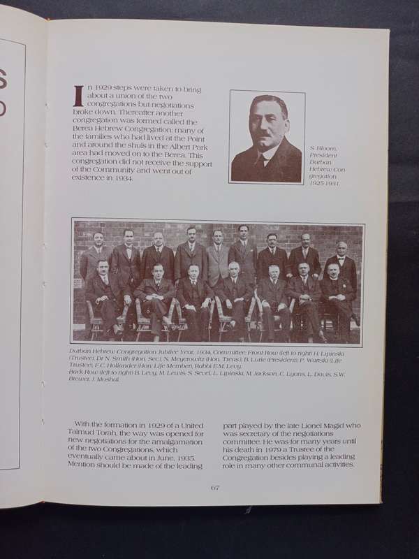 The Durban United Hebrew Congregation Centenary 1884-1984