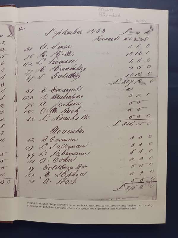 The Durban United Hebrew Congregation Centenary 1884-1984