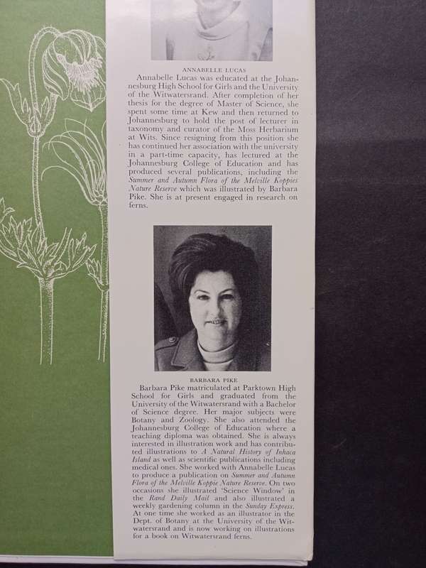 WILD FLOWERS OF THE WITWATERSRAND / ANNABELLE LUCAS AND BARBARA PIKE(Signed by Artist)
