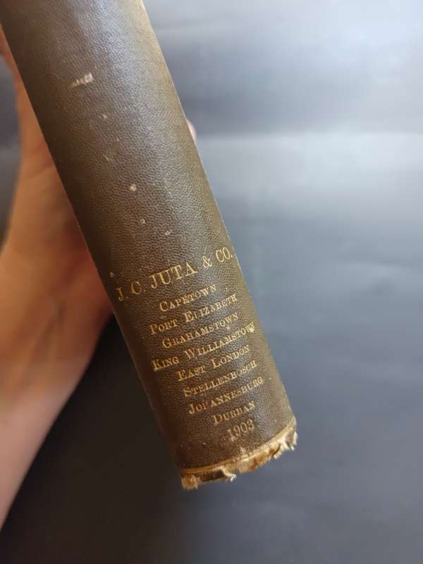 THE INSTITUTES OF CAPE LAW (Book 1 & 2) /  A. F. S. Maasdorp, B.A. London , 1903