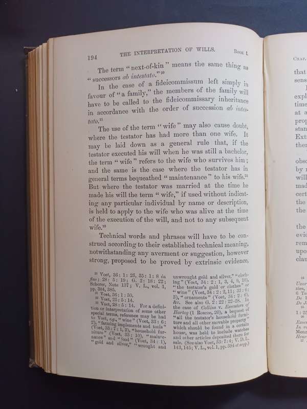 THE INSTITUTES OF CAPE LAW (Book 1 & 2) /  A. F. S. Maasdorp, B.A. London , 1903