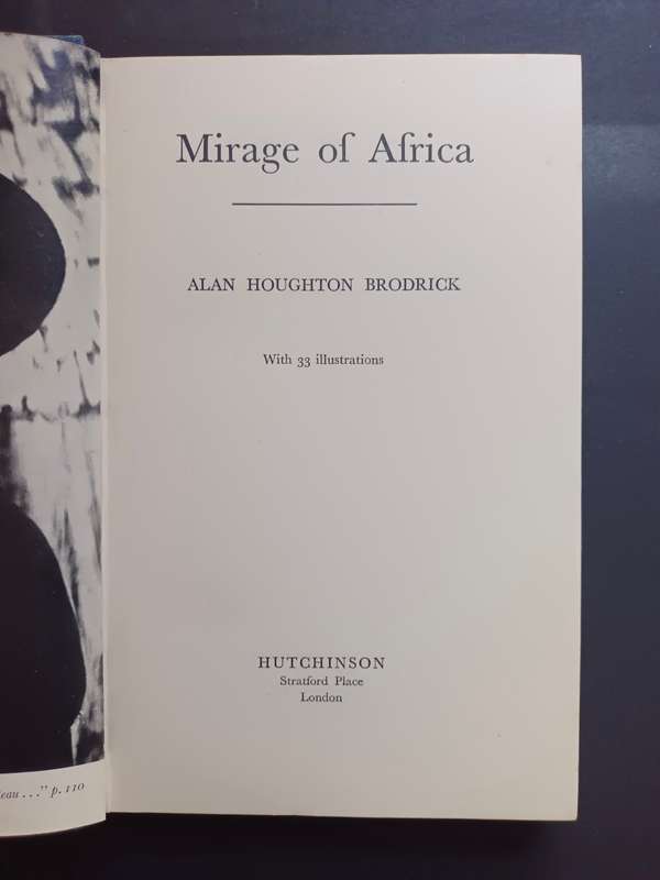 Mirage of Africa / Brodrick, Alan Houghton