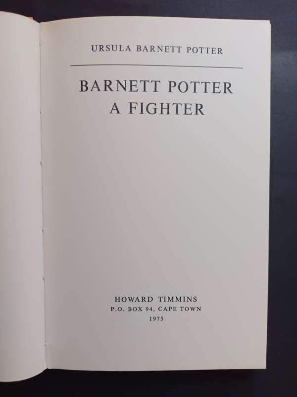 Barnett Potter, a Fighter / Potter, Ursula Barnett