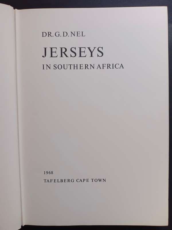 Jerseys in Southern Africa / Nel, G. D.
