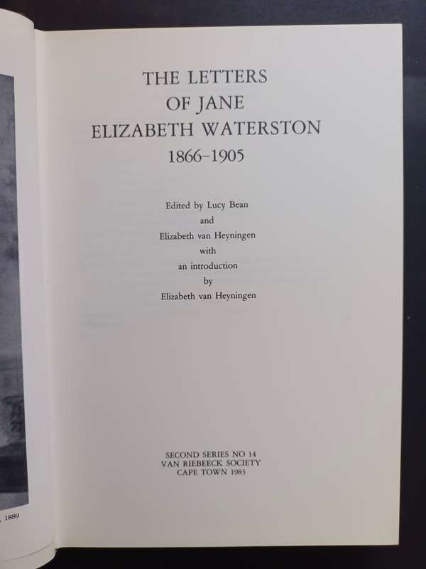 The Letters of Jane Elizabeth Waterston 1866-1905 by Lucy Bean / Second series No. 14