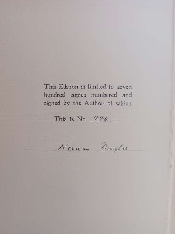 IN THE BEGINNING / Douglas, Norman (Limited edition & signed)