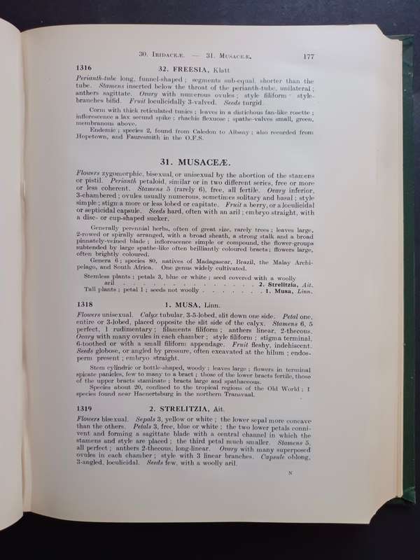 The GENERA OF SOUTH AFRICAN FLOWERING PLANTS Botanical Survey of South Africa Memoir no. 10 (1926)