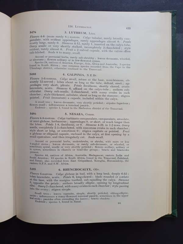 The GENERA OF SOUTH AFRICAN FLOWERING PLANTS Botanical Survey of South Africa Memoir no. 10 (1926)