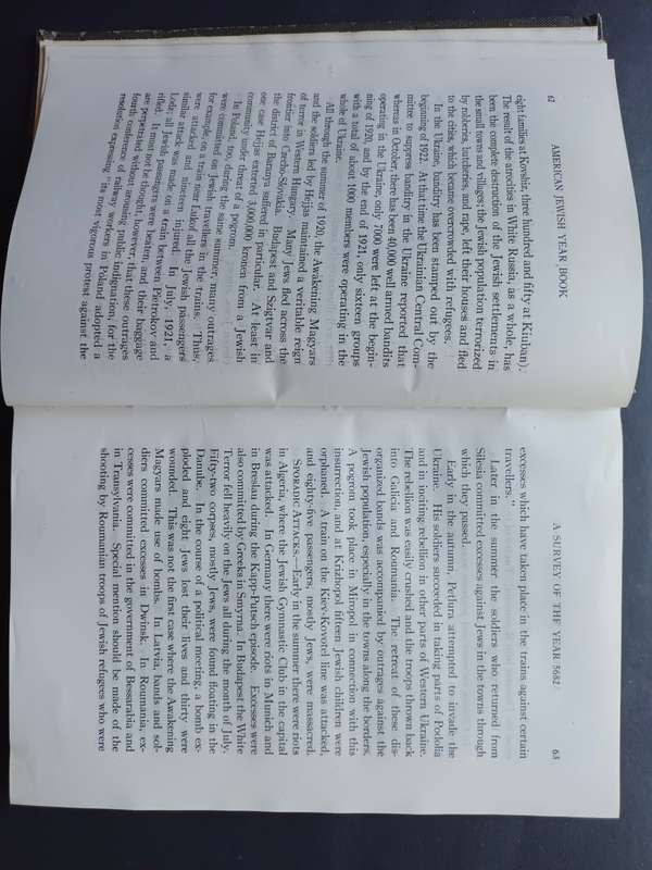 The American Jewish Year Book 5683, September 23, 1922 to September 10, 1923  Schneiderman, Harry