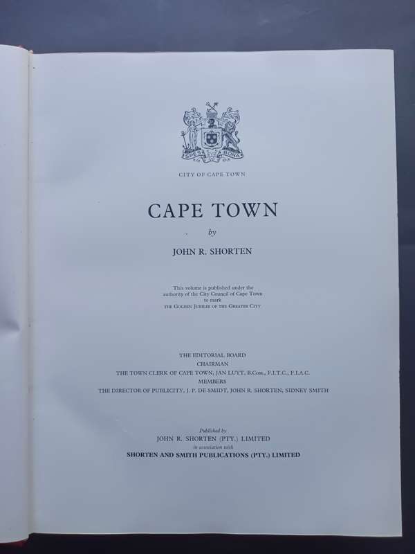 The Golden Jubilee of Greater Cape Town / Shorten, John R (Signed)