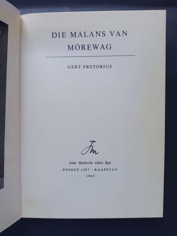 Die Malans van Morewag / Gert Pretorius