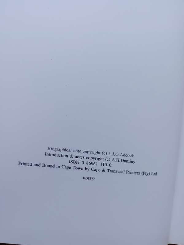 The Reminiscences of Richard Paver: Edited by A. H. Duminy with L. J. G. Adcock