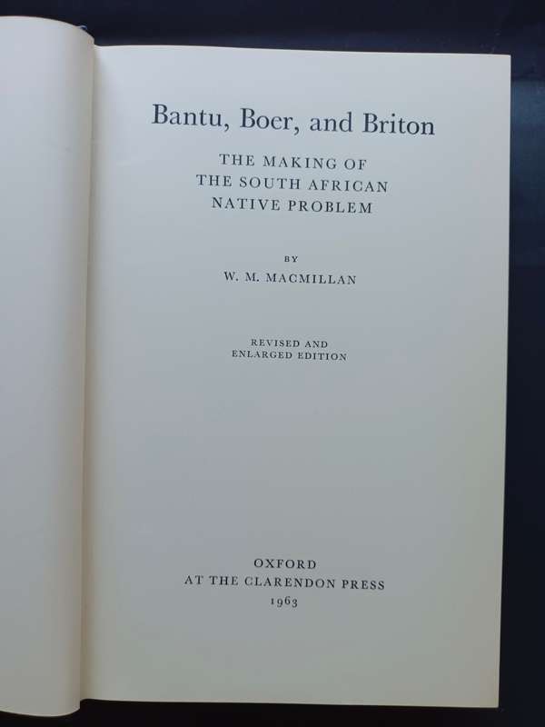 BANTU BOER and BRITON / William Miller Macmillan