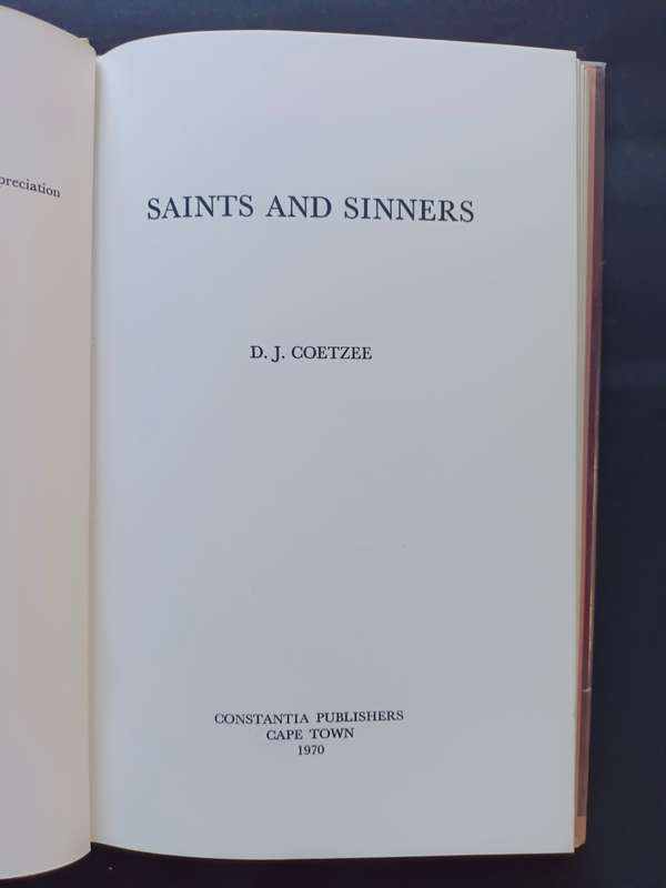 Saints & Sinners / D. J. Coetzee