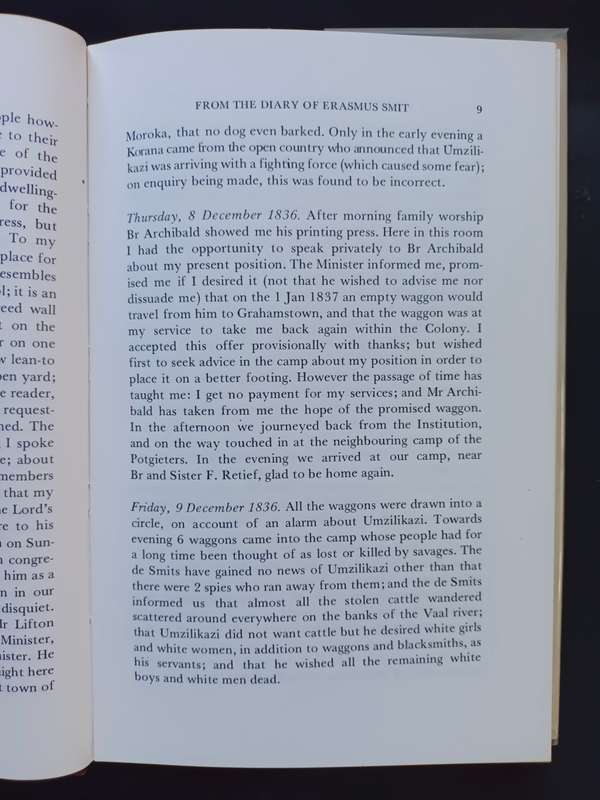 The Diary of ERASMUS SMIT: Minister to the Voortrekkers / H. F. Schoon translated by WGA Mears
