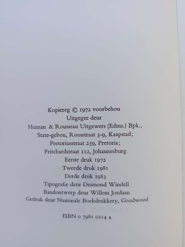 DIE PLUIMSAAD WAAI VER of BITTER BEGIN / N. P. van Wyk Louw