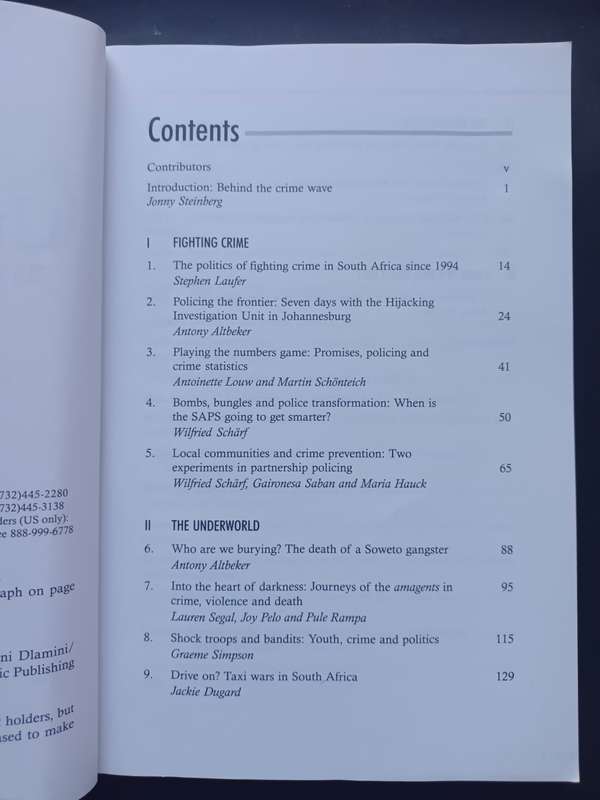 Crime Wave: The South African Underworld and its Foes, edited by Jonny Steinberg