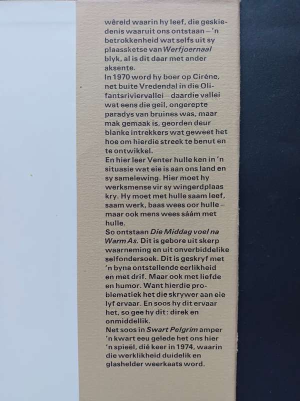 DIE MIDDAG VOEL NA WARM AS / FA VENTER