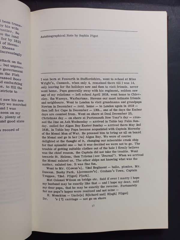 Journals of Sophia Pigot / Edited by Margaret Rainier
