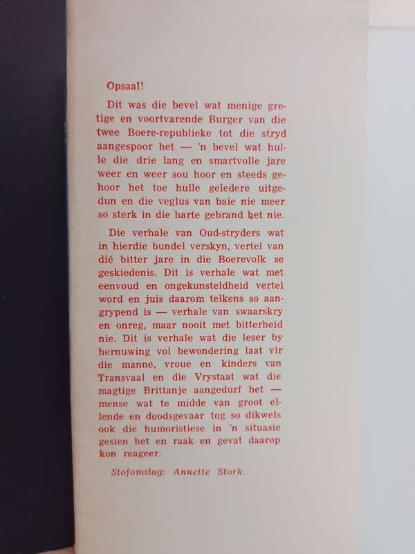 OPSAAL: Herinneringe aan die Tweede Vryheidsoorlog / W. H. Ackermann