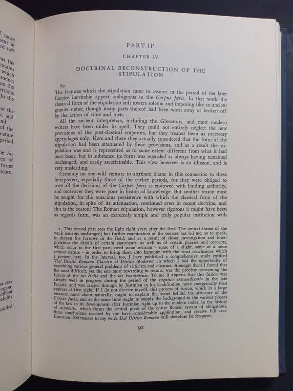 STIPULATION AND THE THEORY OF CONTRACT BY PROFESSOR SALVATORE RICCOBONO (1957)