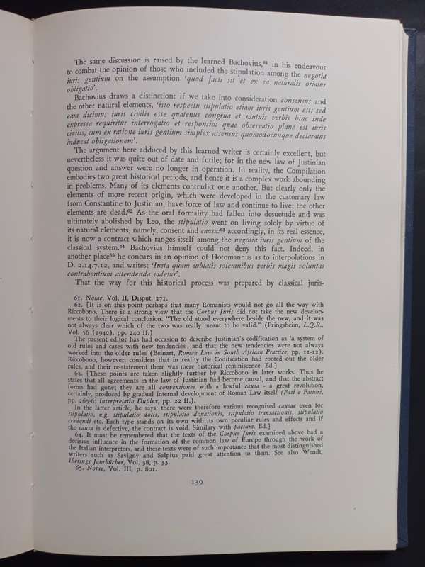 STIPULATION AND THE THEORY OF CONTRACT BY PROFESSOR SALVATORE RICCOBONO (1957)