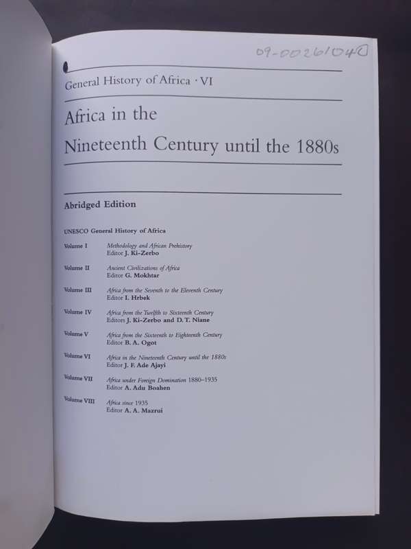 VI Africa in the Nineteenth Century until the 1880s (General History of Africa) / J. F. ADE AJAYI