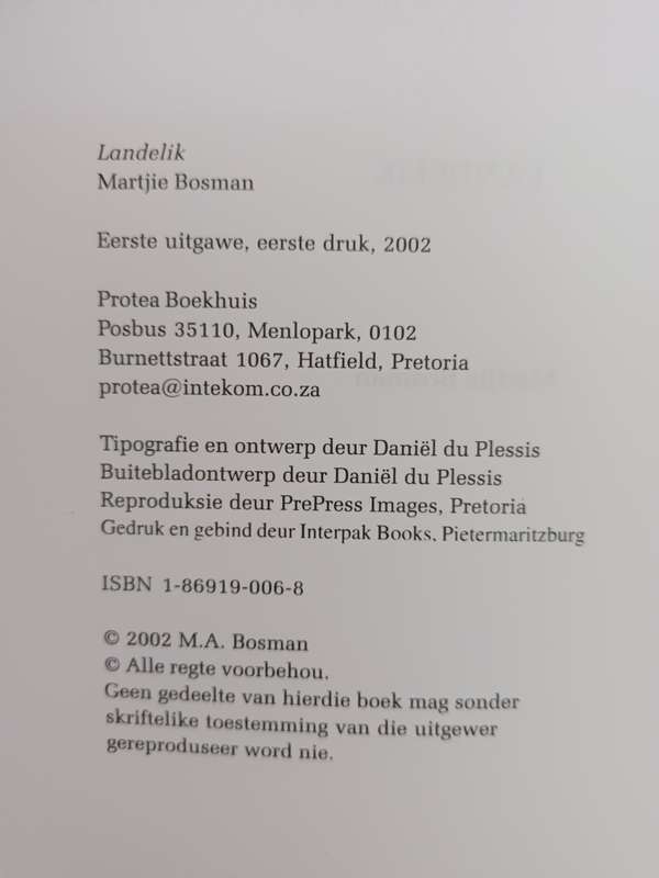 Landelik / Martjie Bosman