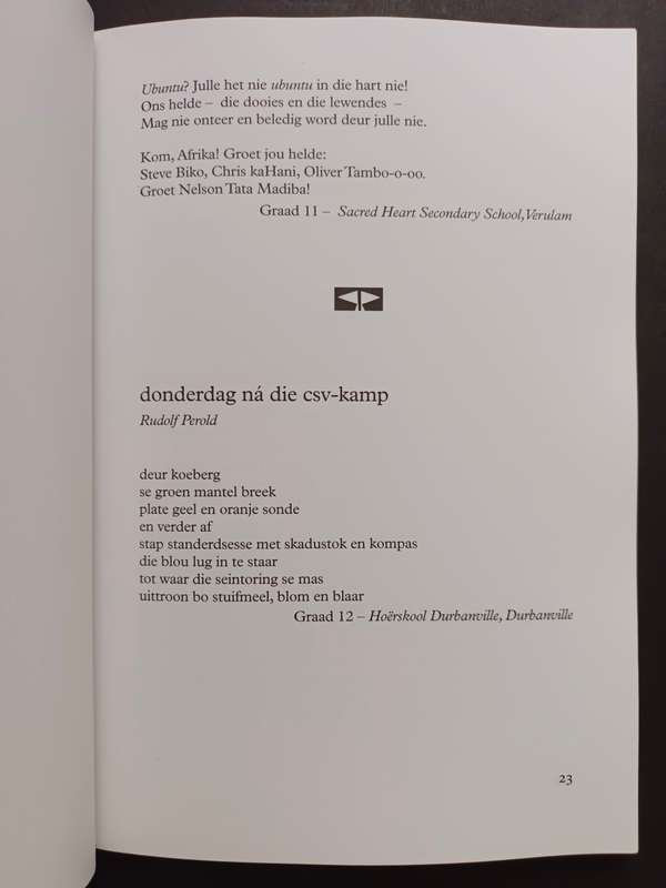 ek, 'n lewende pyl / Jong Suid-Afrikaanse Skrywers 2
