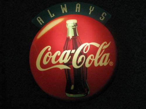 Large Coca-Cola light sign