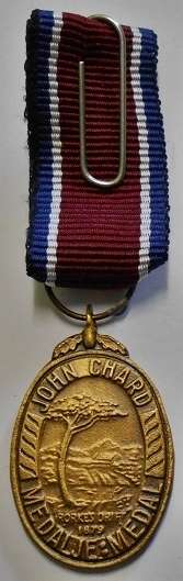 Miniature John Chard Medal Solid Acorn No Rim Large Suspender Ring Small Coat of Arms