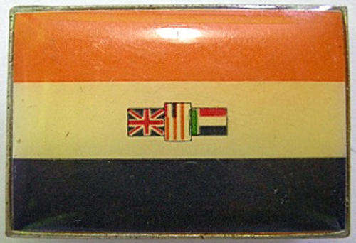 Badge Old South African Flag Marked BOP BADGE PO BOX 911-200 ROSSLYN 21mm x 31mm