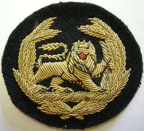 Rhodesia British South African Police Rank Badge Bullion Wire on Felt Total Size: 53mm x 60mm