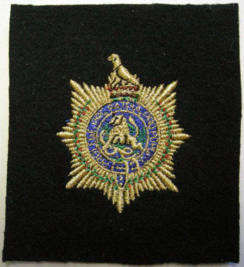 Zimbabwe Police Officers Badge Lurex Wire Embroidered on Black Size Felt Felt 90x100mm Badge 63x52mm