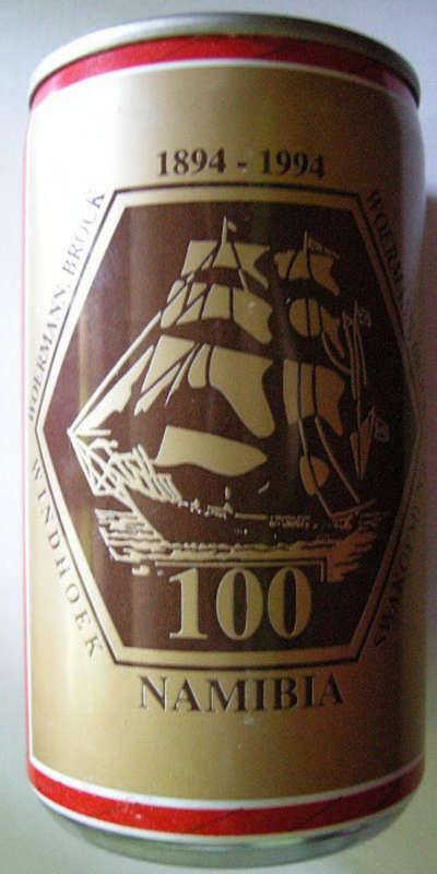 Coke Empty Can Woermann, Brock 1894 - 1994 100 Namibia 340ml
