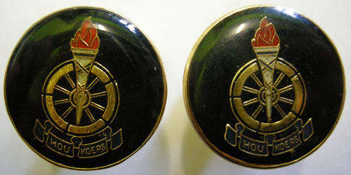 Cuff Links Pair Voortrekkers One Pin Bent 20mm