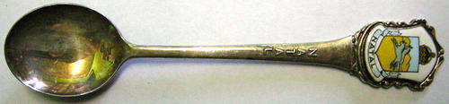 Spoon Natal Badge Enamelled Size Badge: 21mm x 16mm Length Spoon: 120mm