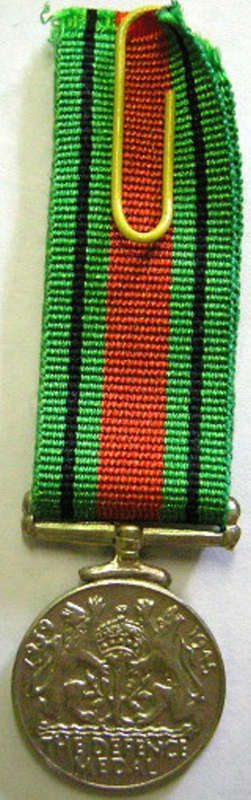 Miniature WWII 1939 - 45 Defence Medal