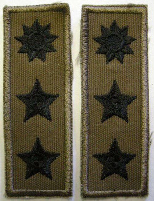 Colonel Collar Rank Insignia Pair Embroidered on Material