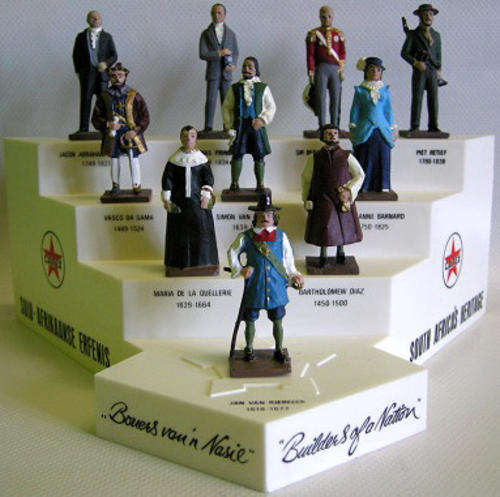 Caltex Display Suid-Afrikaanse Erfenis South Africa's Heritage Lead Figurines x 10 See Description