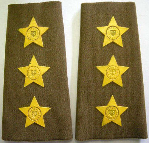 Captain Rank Insignia Pair Rubberised