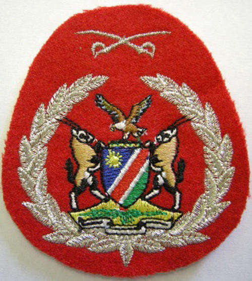 Namibian Defence Force Warrant Officer Rank Single Embroidered Lurex Wire & Cotton on Felt 80 x 72mm