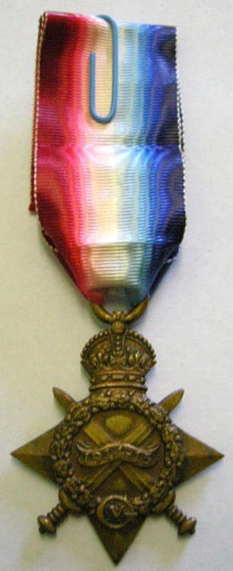 WWI Full Size 1914-15 Star to a BURG. 13 DE B.S (Berede Skutters / Mounted Horse)