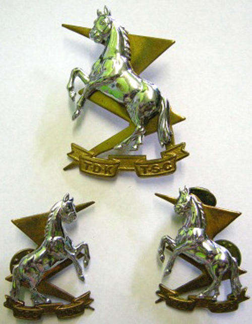 Technical Service Corps Cap & Collar Badges Owen 1074, 1075 & 1076