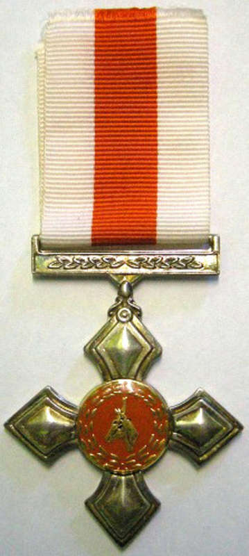 Full Size Army Cross Numbered at Back Marked Silver Old Coat of Arms 85mm Ribbon