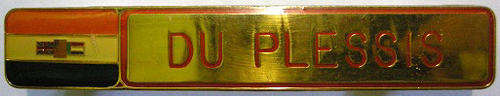 SADF Name Tag w/ Old Flag