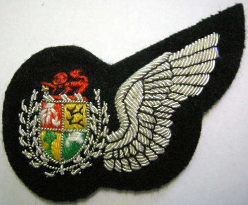 S.A.A.F Navigator Half Wing Embroidered Silver Wire on Felt Padded