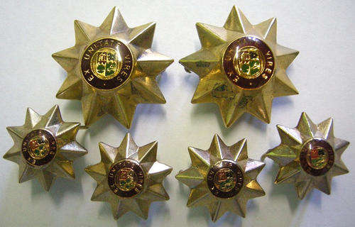 2 x Large & 4 x Small Nine Point Rank Stars