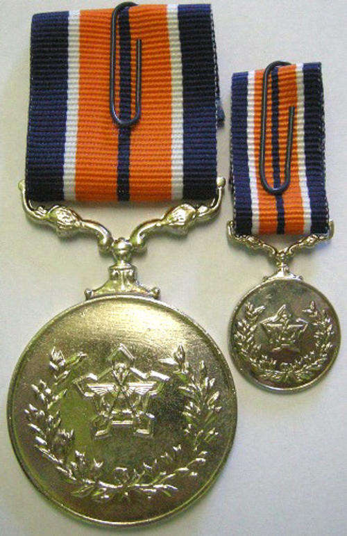 Full Size General Service Medal Numbered on Rim In Original Box Numbered w/ Miniature